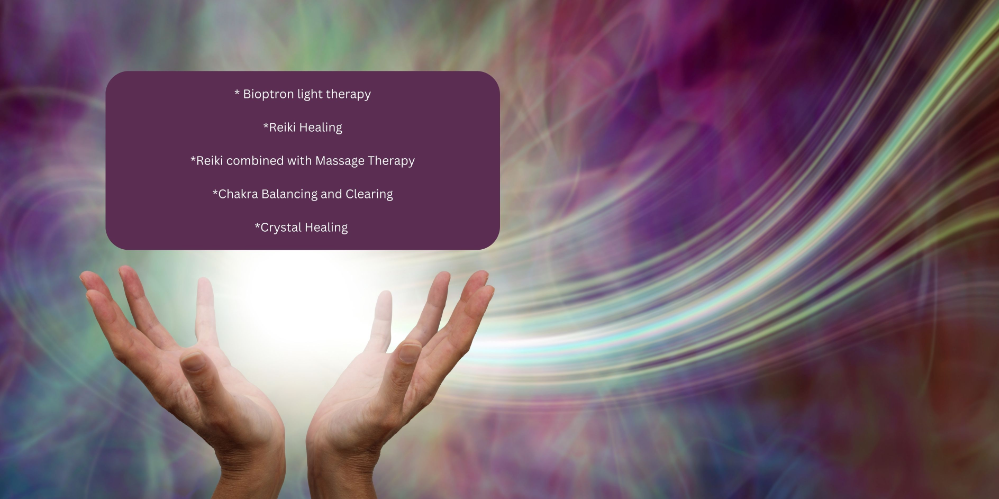  Bioptron light therapy Reiki Healing Reiki combined with Massage Therapy Chakra Balancing and Clearing Crystal Healing-498